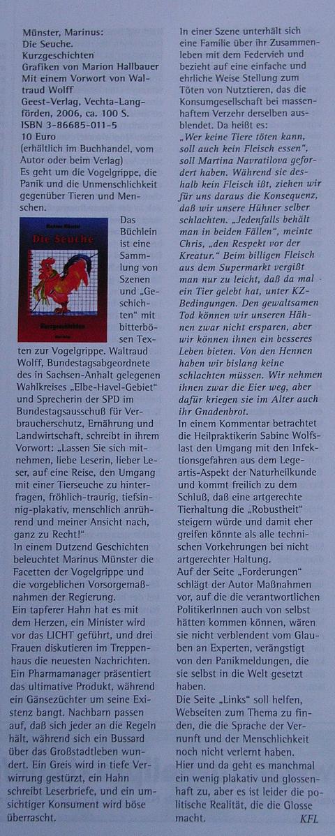 Rezension in Naturheilpraxis 07/2006